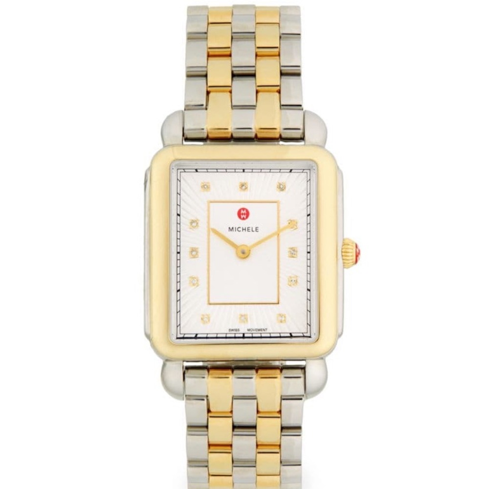 NWT Michele Deco II Diamond  Watch, 32mm, 0.05 ctw